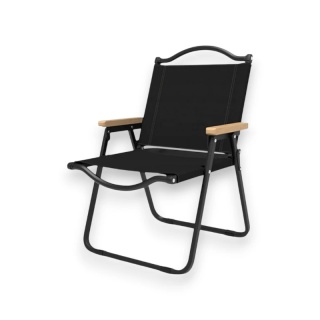 Składane krzesło ogrodowe, turystyczne, kempingowe, czarne KRT09CZ