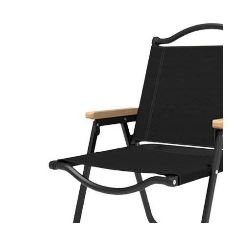 Składane krzesło ogrodowe, turystyczne, kempingowe, czarne KRT09CZ