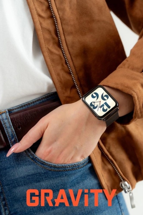 Smartwatch Gravity Biało Czarny 2 Paski GT17-8