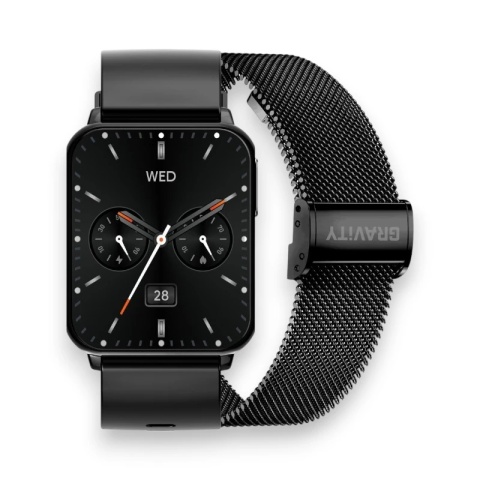 Smartwatch Gravity Czarny 2 Paski GT17-7