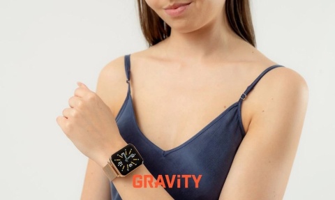 Smartwatch Gravity Różowe Złoto Różowy 2 Paski GT17-1