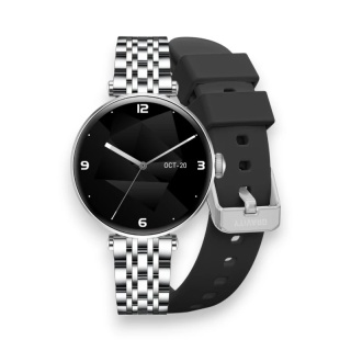 Smartwatch Gravity Srebrno Czarny 2 Paski GT26-9