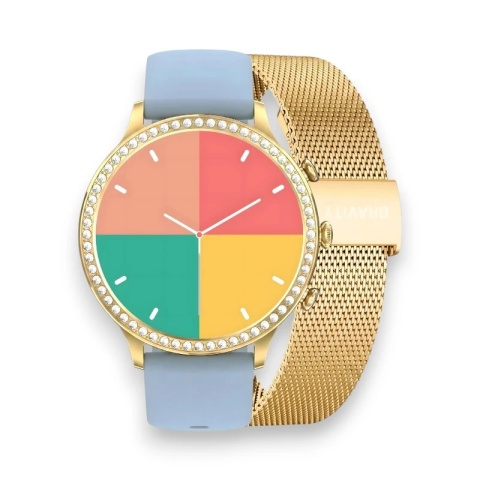 Smartwatch Gravity Złoty Pasek i Bransoleta GT5-4