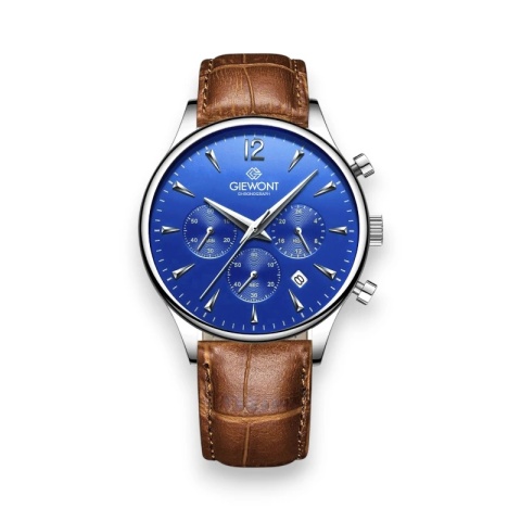 Zegarek Męski Giewont Chronograph Sapphire Brązowo Niebieski GW6310-A5