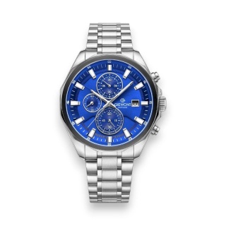 Zegarek Męski Giewont Chronograph Sapphire Srebrno Niebieski GW7290-B3